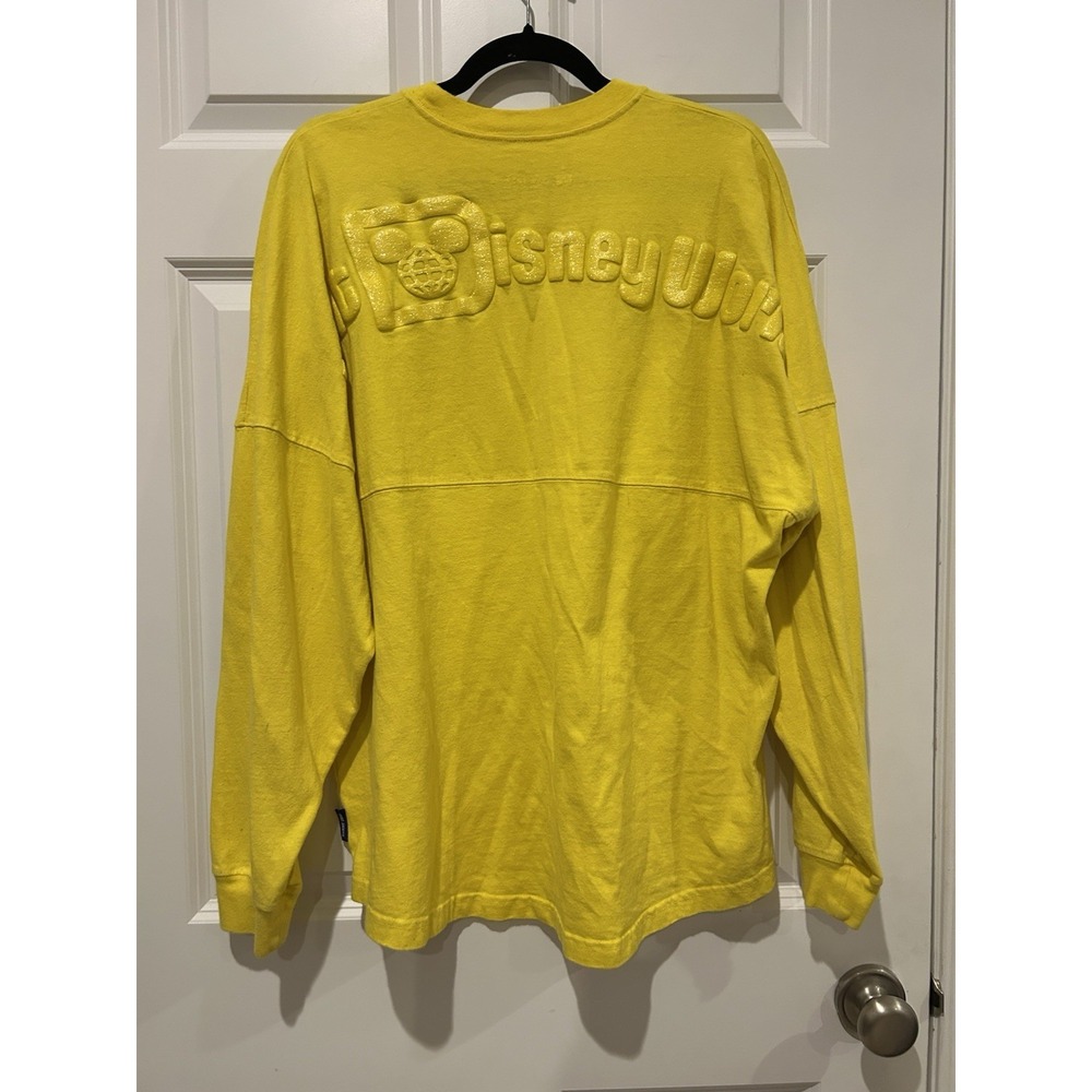 Walt Disney World Spirit Jersey Large L Yellow Monochromatic Puff Print Est 1971